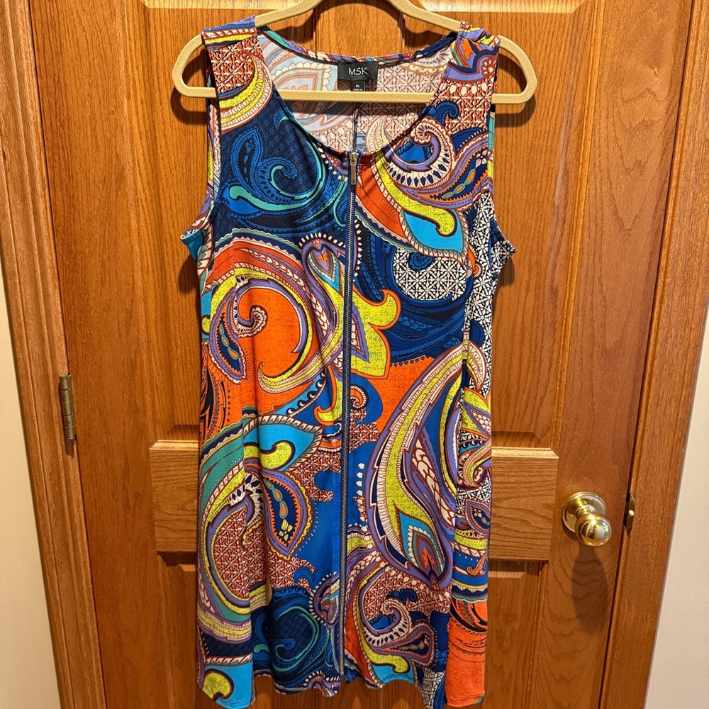 MSK Multicolor Paisley Dress